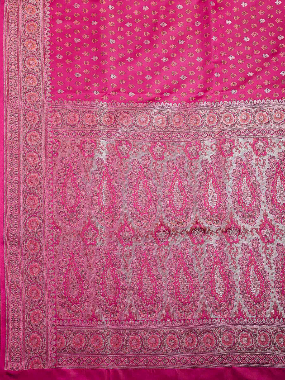 Magenta Banarasi Woven Saree