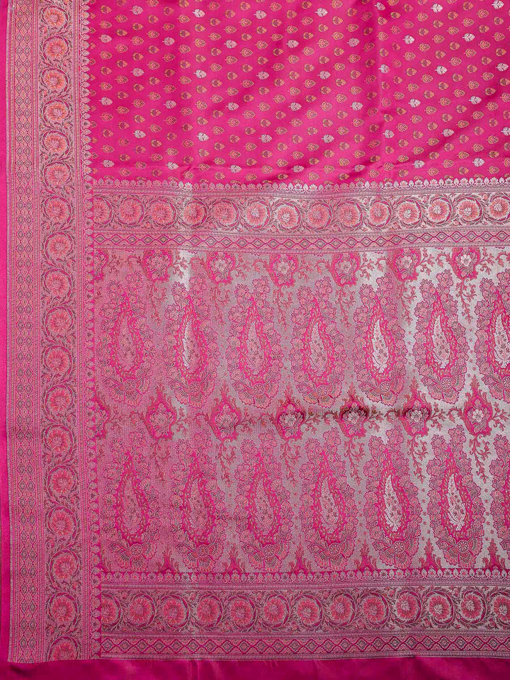 Magenta Banarasi Woven Saree