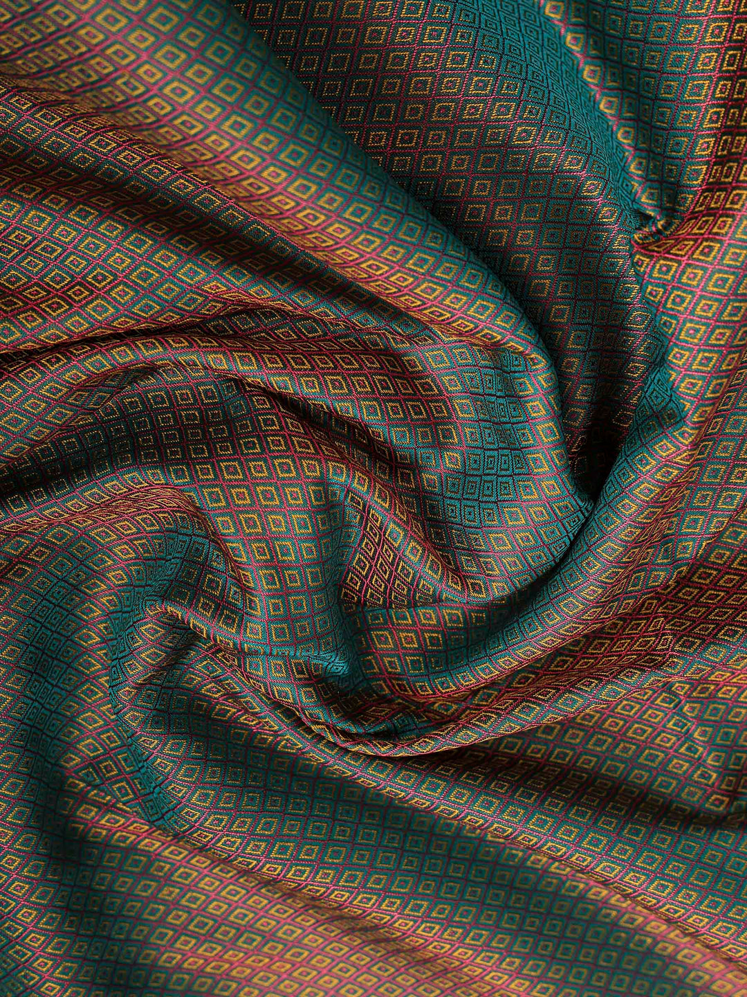 Rama Green Banarasi Woven Saree