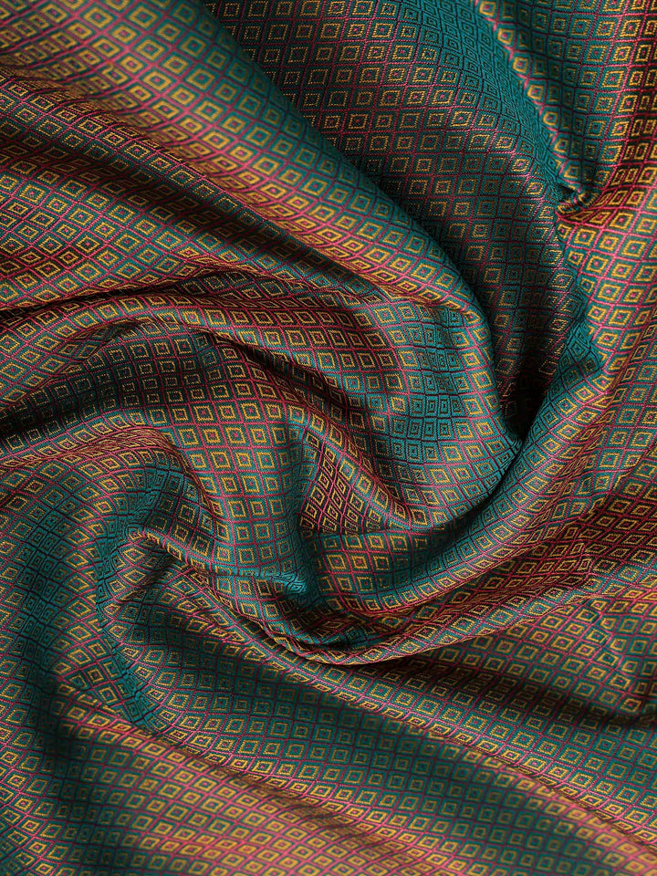 Rama Green Banarasi Woven Saree
