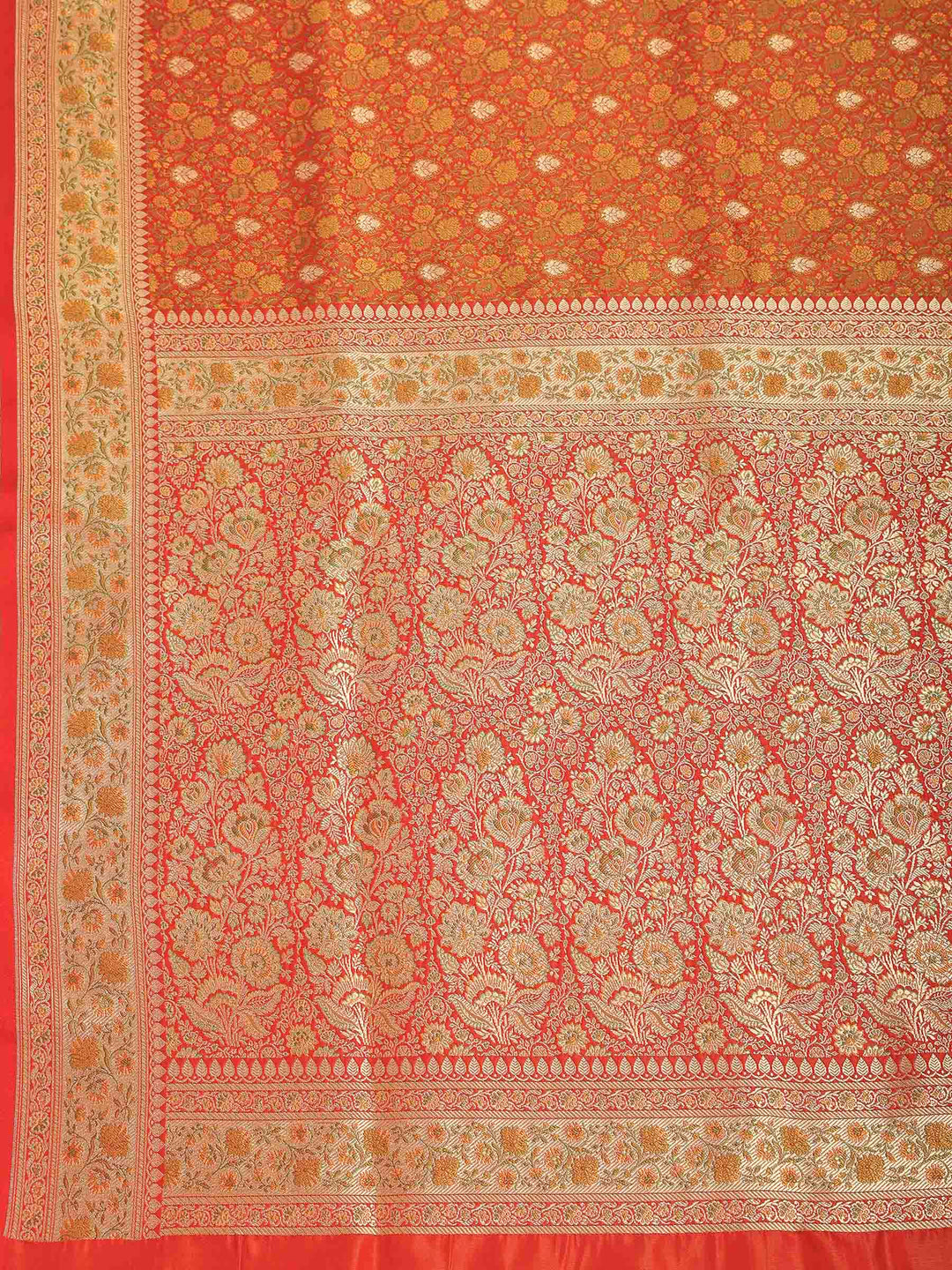 Red Banarasi Woven Saree