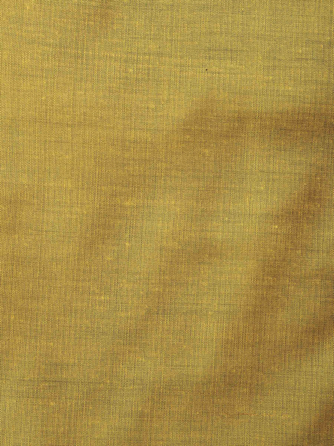 Mustard Chanderi Woven Design Unstitched Dress Material