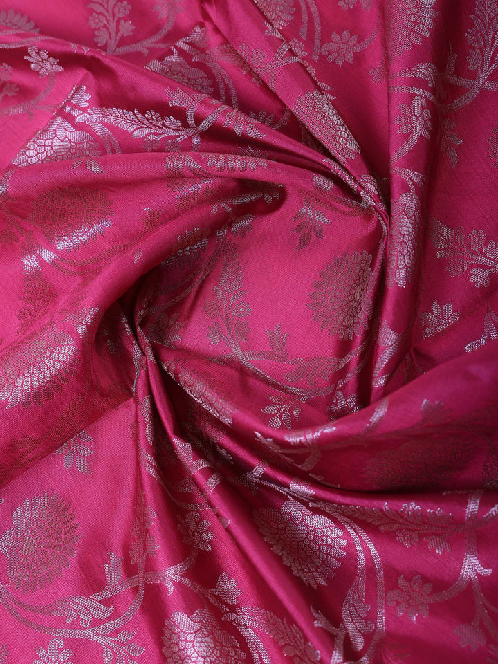 Rani Chanderi Woven Banarasi Unstitched Dress Material