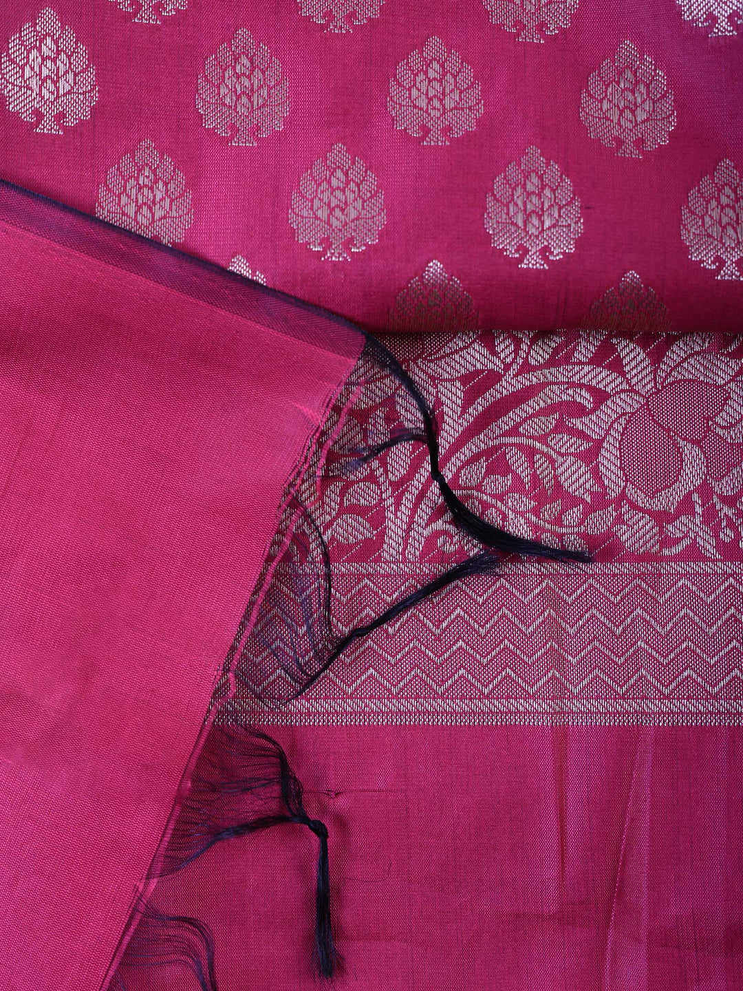 Rani Chanderi Woven Banarasi Unstitched Dress Material