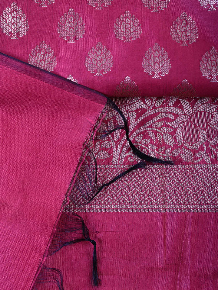 Rani Chanderi Woven Banarasi Unstitched Dress Material