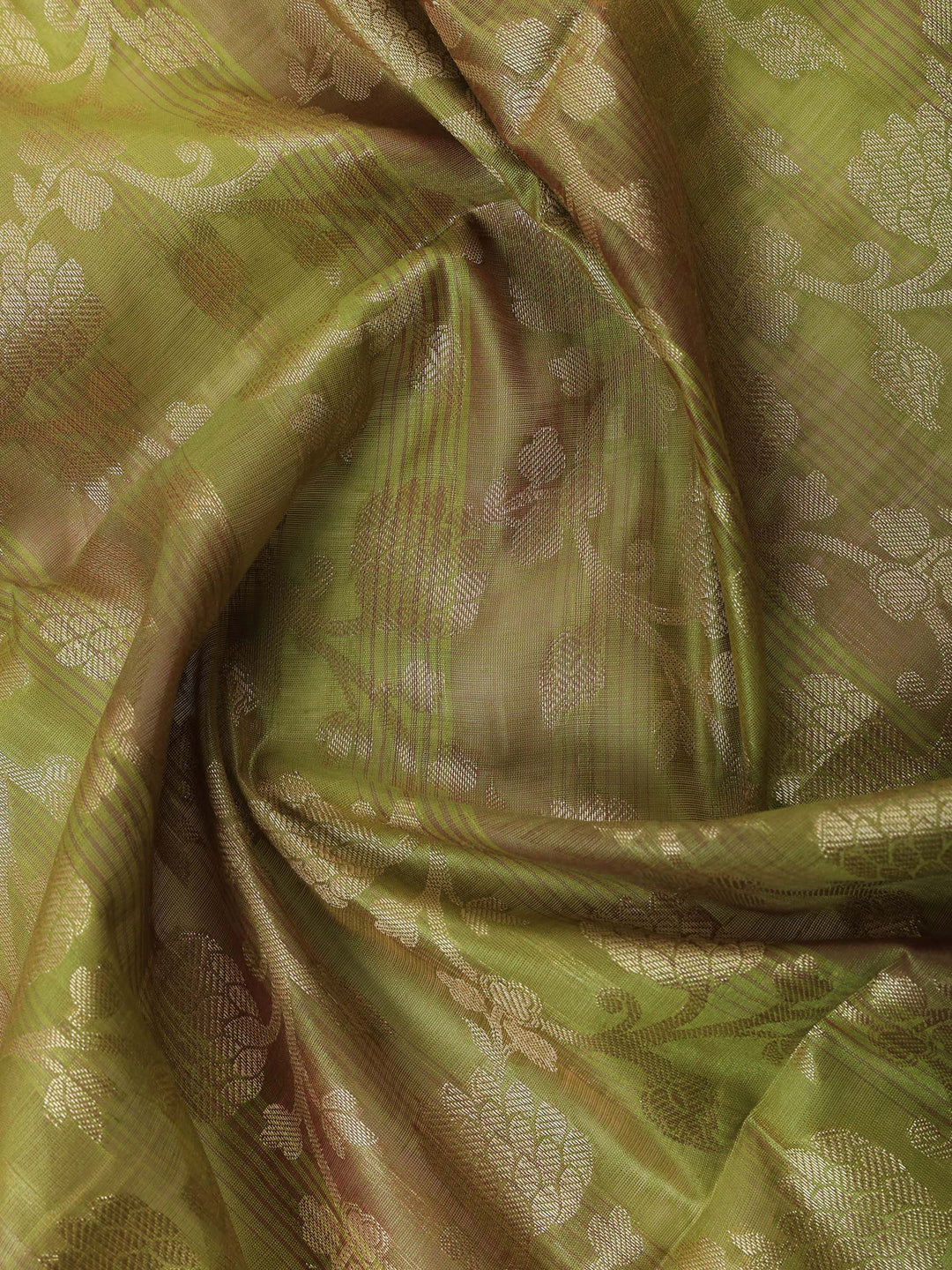 Pista Green Chanderi Woven Banarasi Unstitched Dress Material