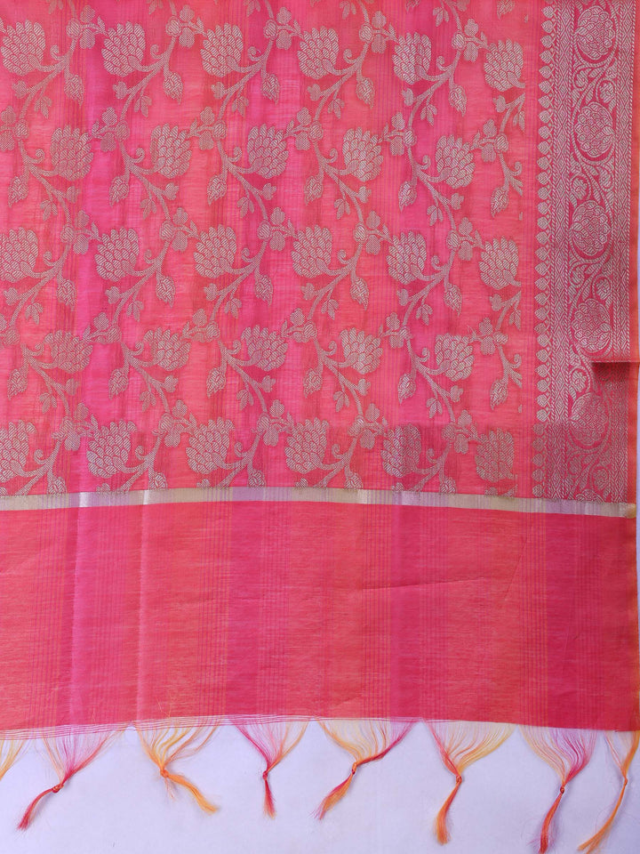 Rani Chanderi Woven Banarasi Unstitched Dress Material