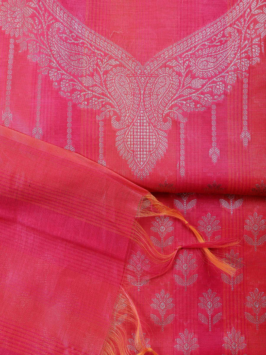 Rani Chanderi Woven Banarasi Unstitched Dress Material