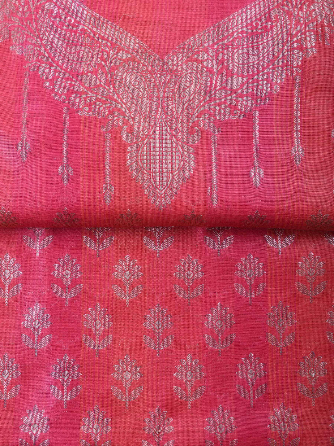 Rani Chanderi Woven Banarasi Unstitched Dress Material