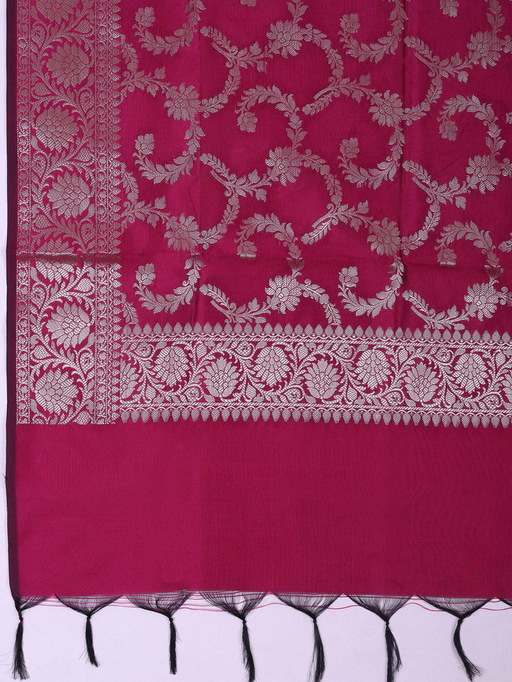Rani Chanderi Woven Design Unstitched Dress Material