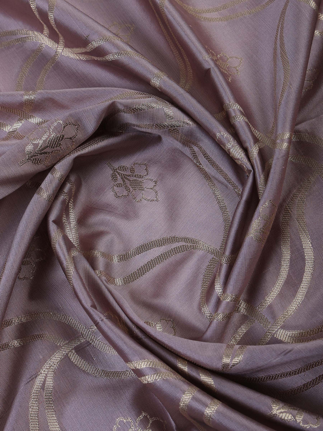 Mauve Chanderi Woven Design Unstitched Dress Material