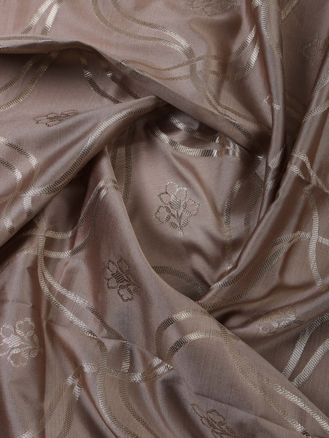Onion-Pink Chanderi Woven Design Unstitched Dress Material