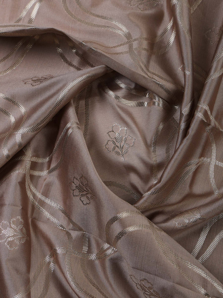 Onion-Pink Chanderi Woven Design Unstitched Dress Material
