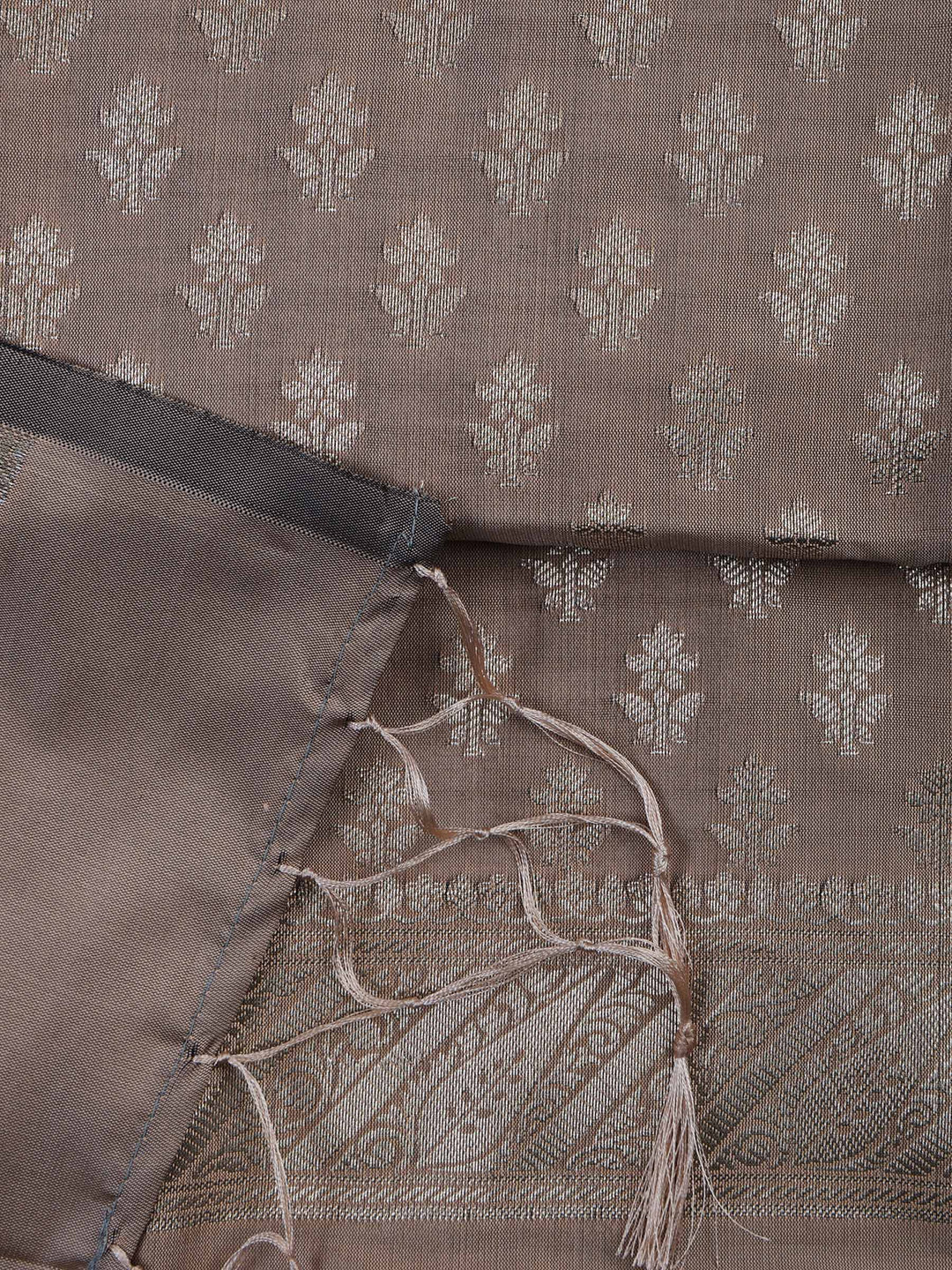 Onion-Pink Chanderi Woven Design Unstitched Dress Material
