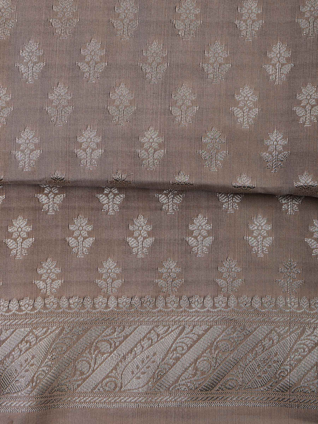 Onion-Pink Chanderi Woven Design Unstitched Dress Material