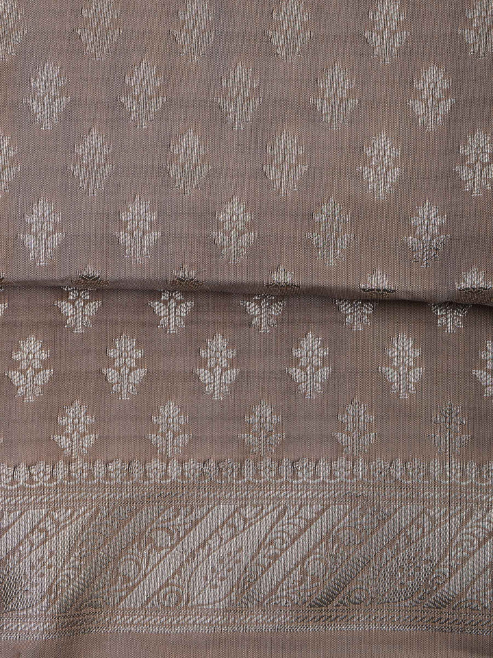 Onion-Pink Chanderi Woven Design Unstitched Dress Material