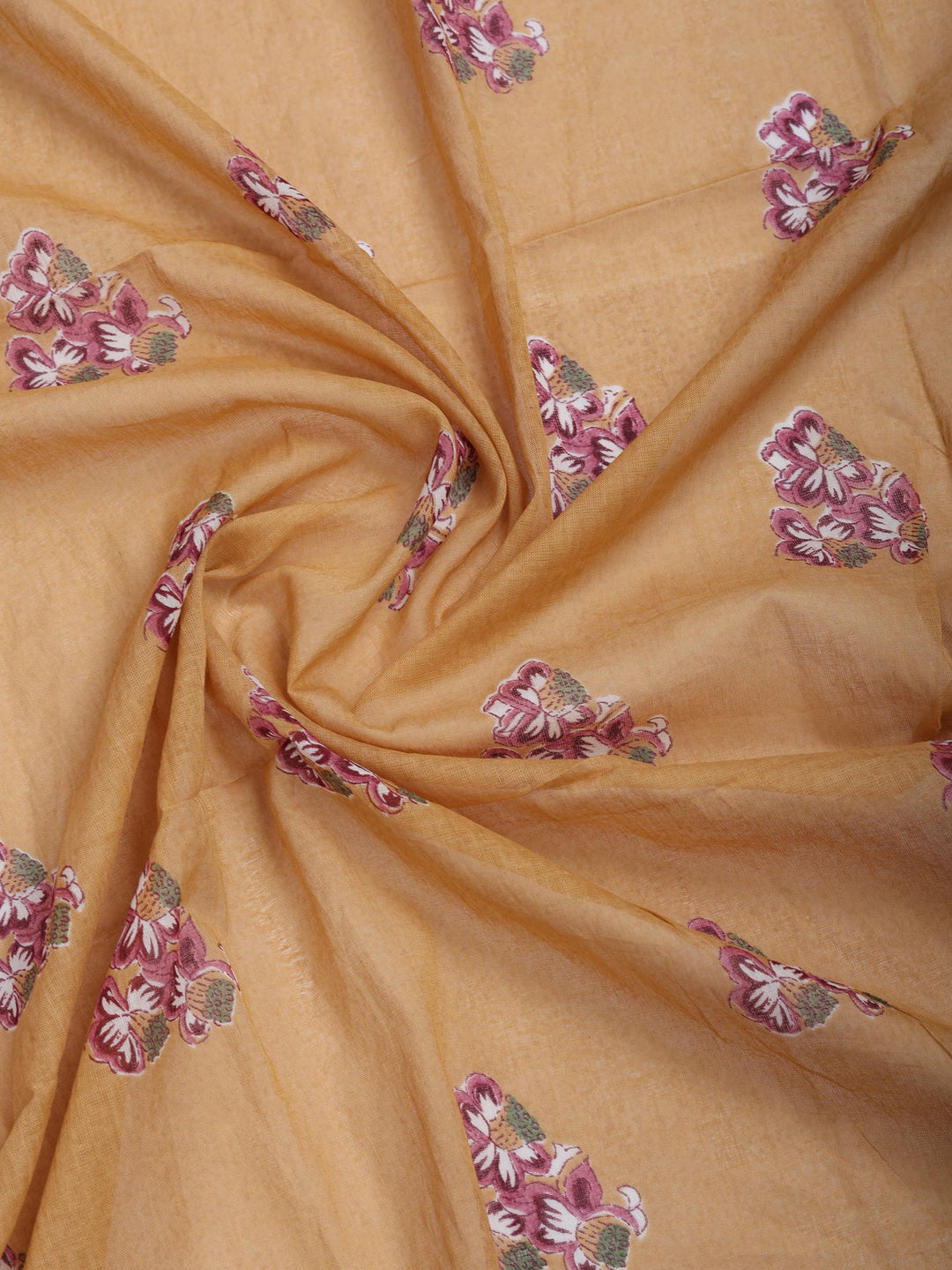 Mustard Embroidered Cotton Blend Kurta With Pant &amp; Dupatta