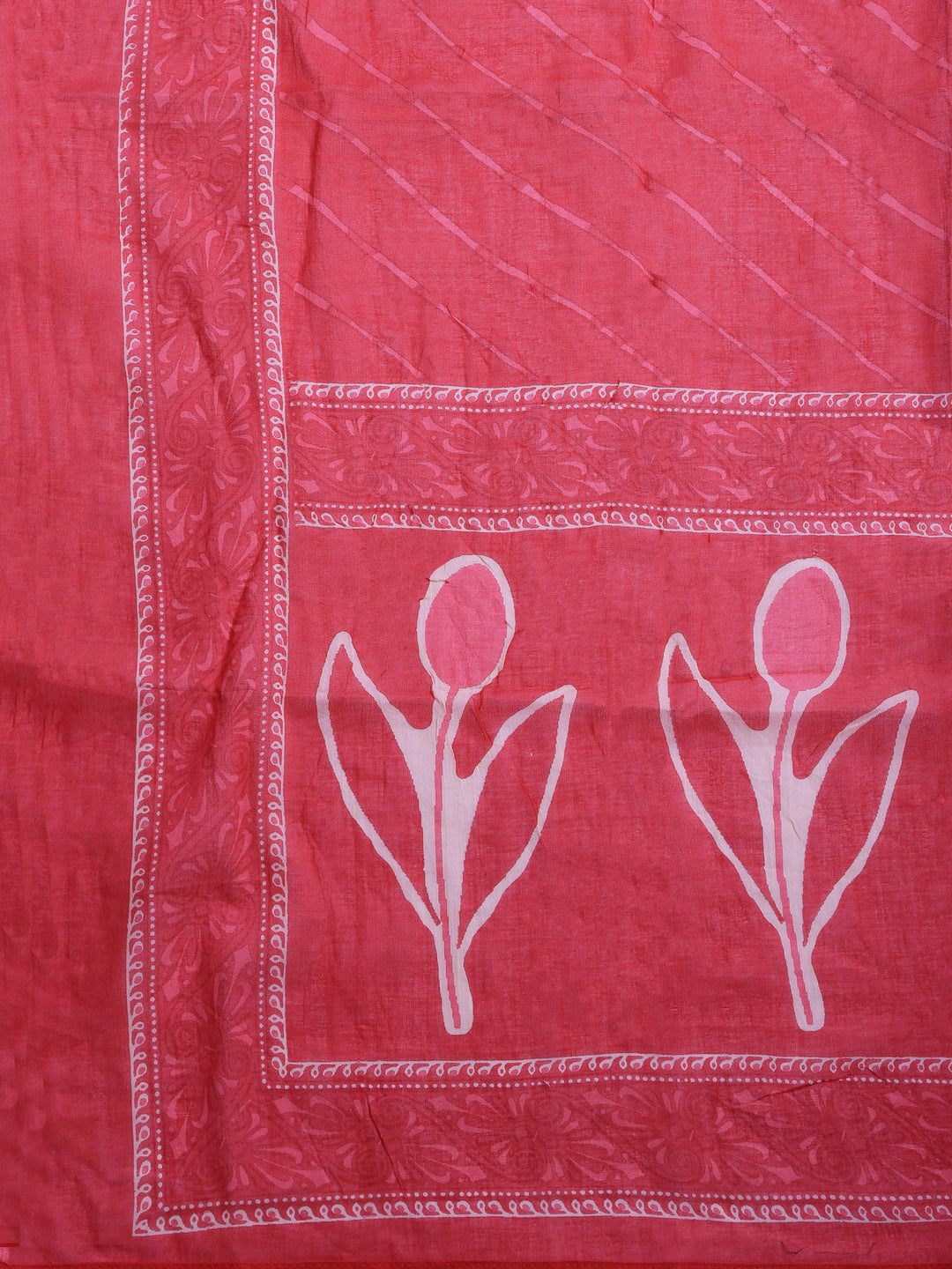 Hot Pink Embroidered Cotton Blend Kurta With Pant &amp; Dupatta