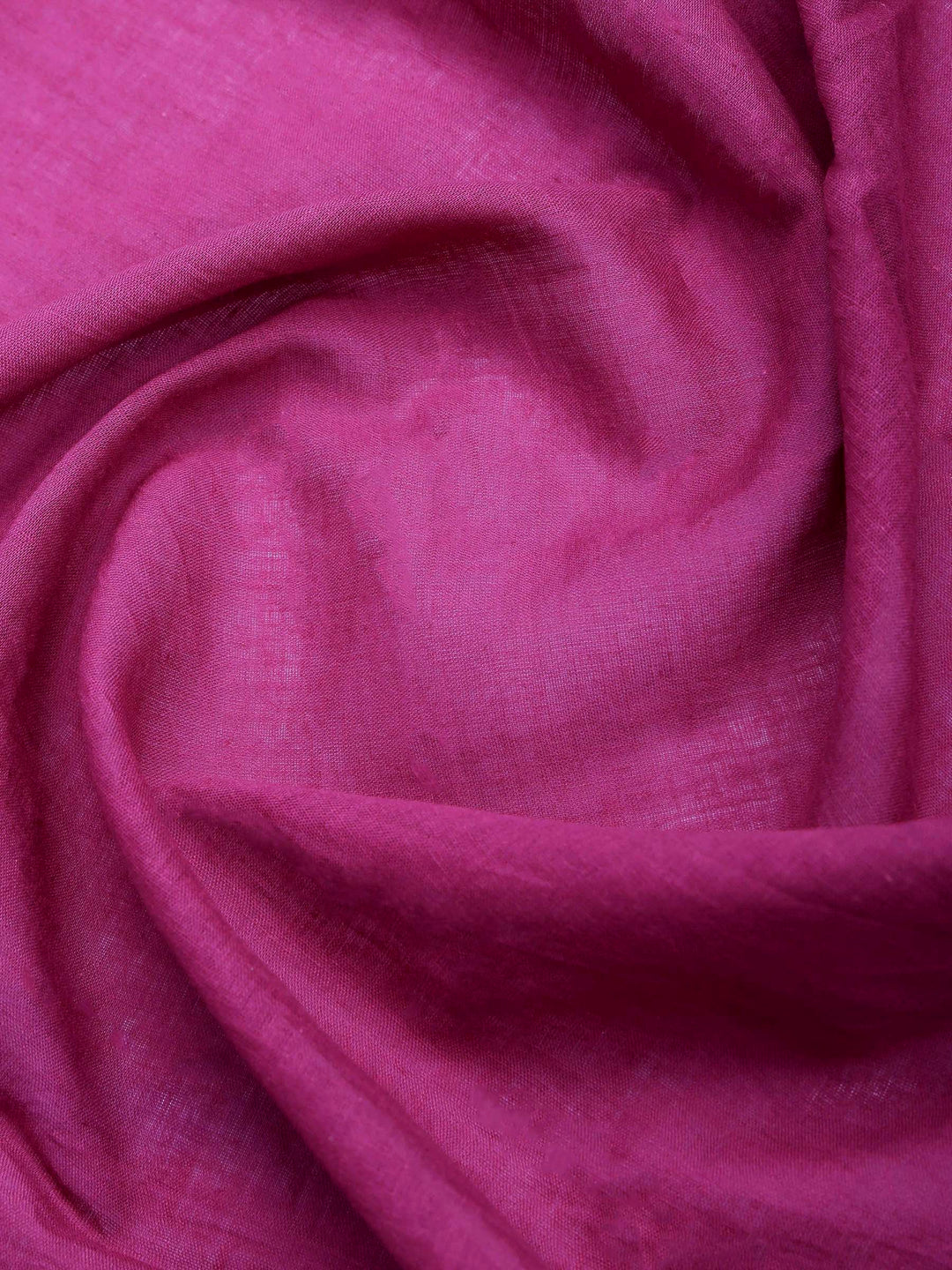 Purple Cotton Blend Printed Saree