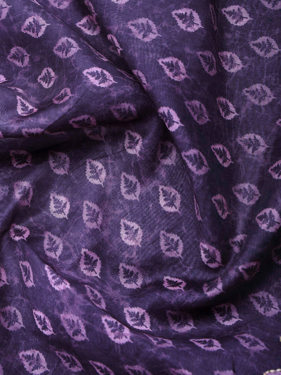 Wine Cotton Blend Printed Saree