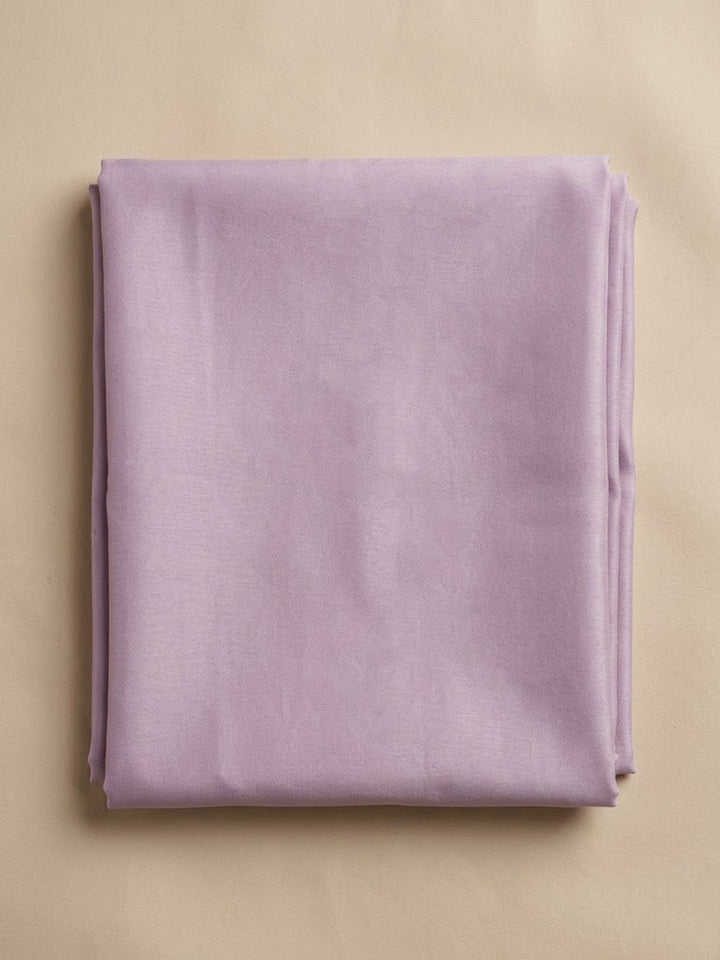 Purple Organza Embroidered Unstitched Dress Material