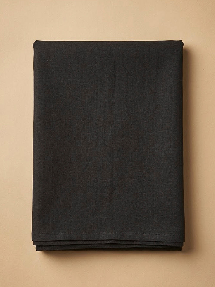 Black Tussar Printed Unstitched Dress Material