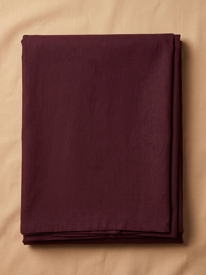 Maroon Tussar Printed Unstitched Dress Material
