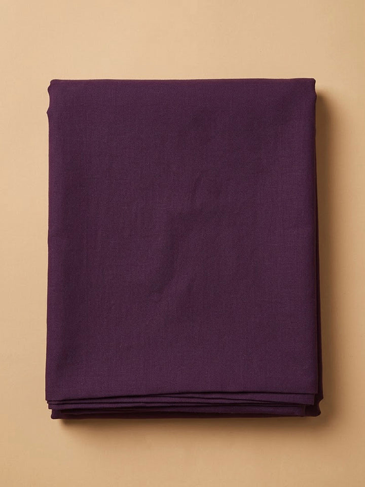 Purple Organza Embroidered Unstitched Dress Material