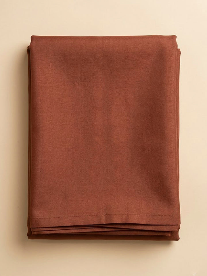 Rust Organza Embroidered Unstitched Dress Material