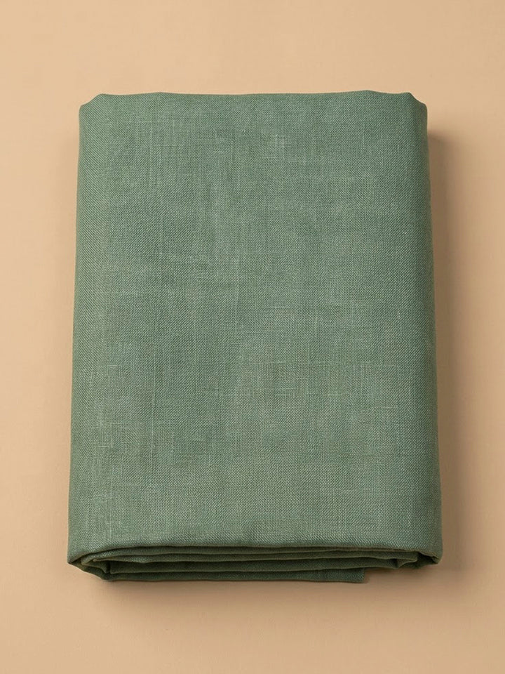 Aqua Green Chanderi Embroidered Unstitched Dress Material