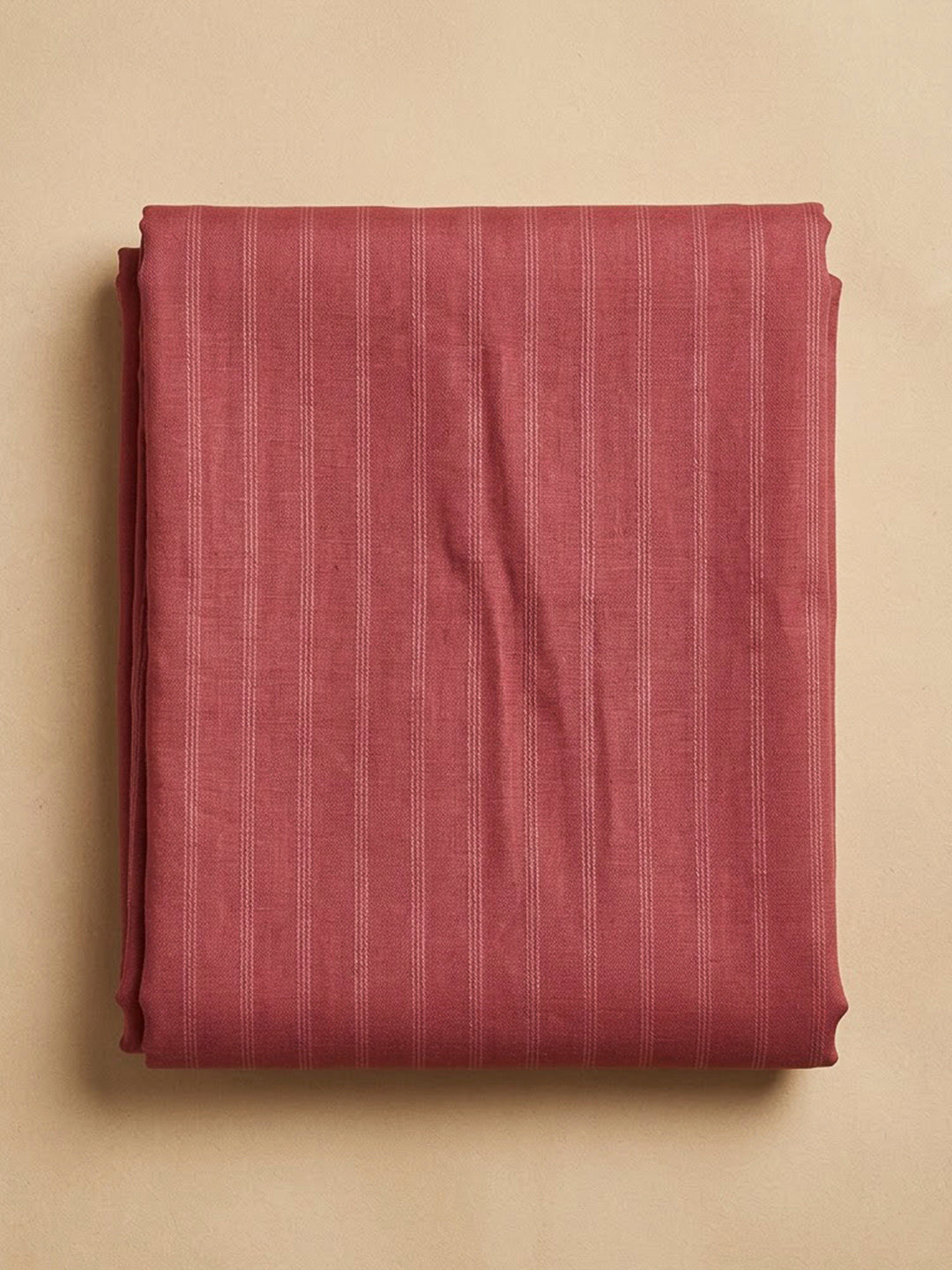 Peach Chanderi Printed Unstitched Dress Material