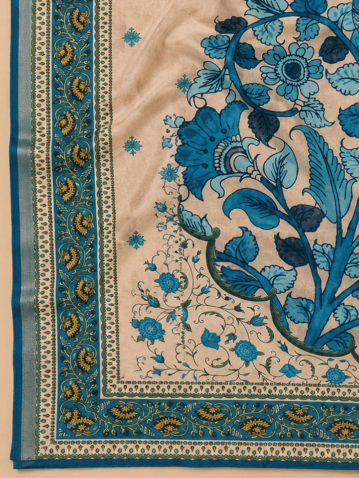 Firozee Chanderi Printed Unstitched Dress Material