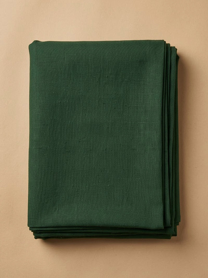 Green Chanderi Embroidered Unstitched Dress Material