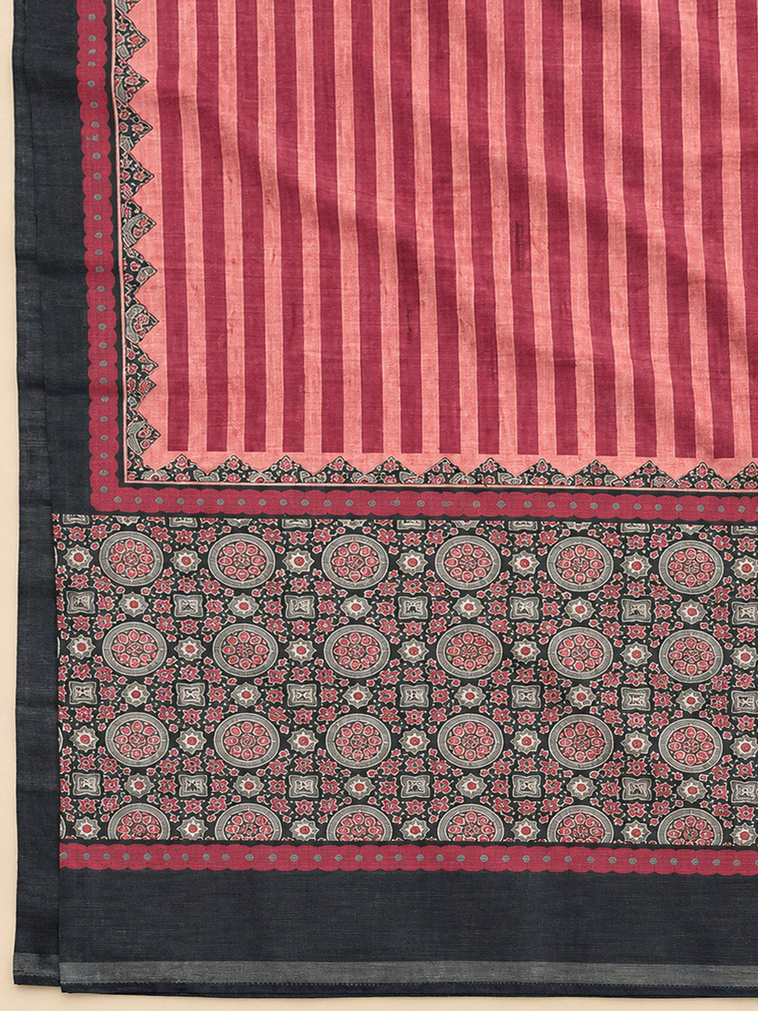 Onion Pink Chanderi Embroidered Unstitched Dress Material