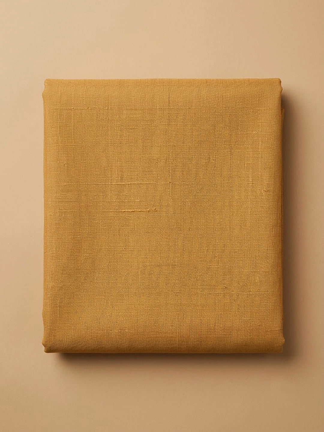 Mustard Tussar Embroidered Unstitched Dress Material