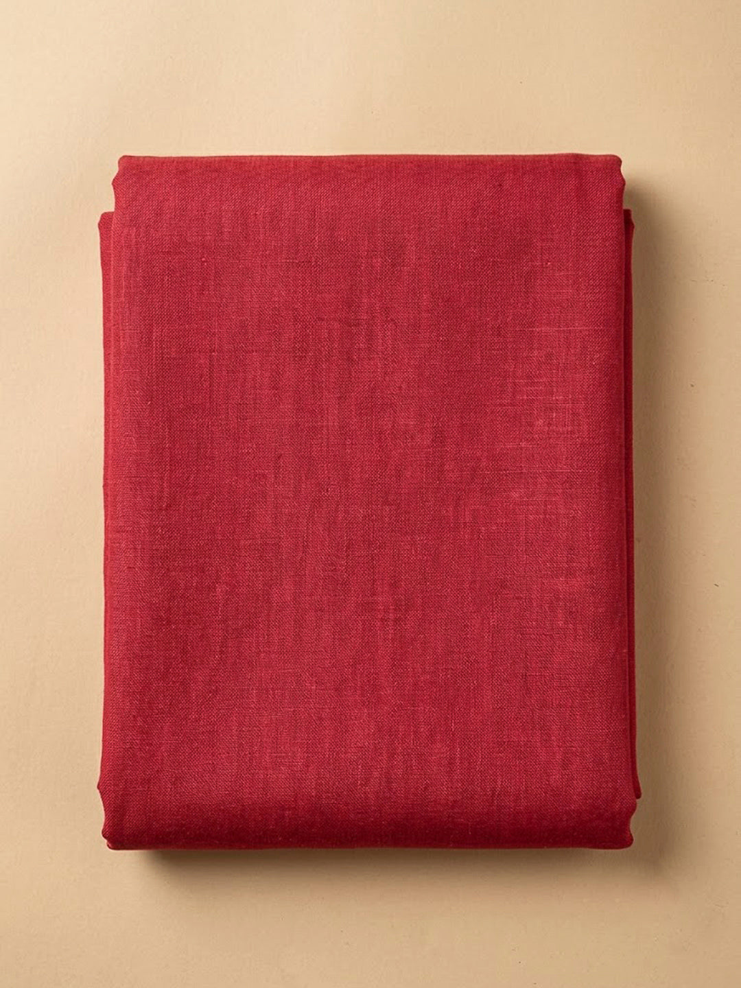 Red Tussar Embroidered Unstitched Dress Material