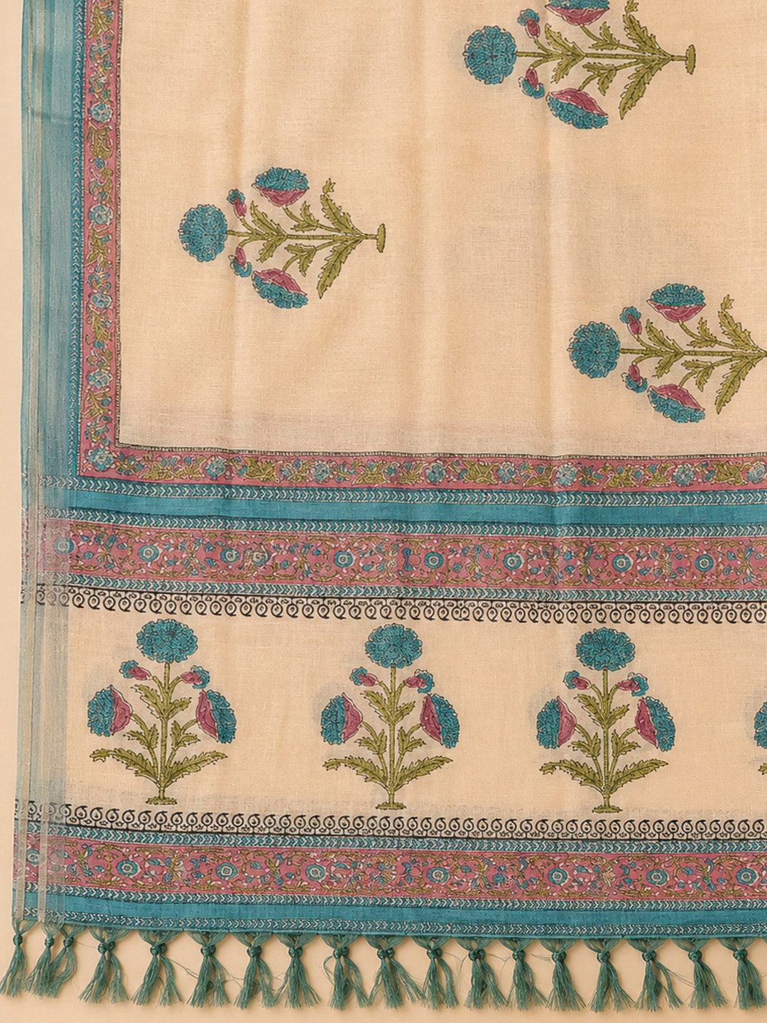 Firozee Chanderi Embroidered Unstitched Dress Material