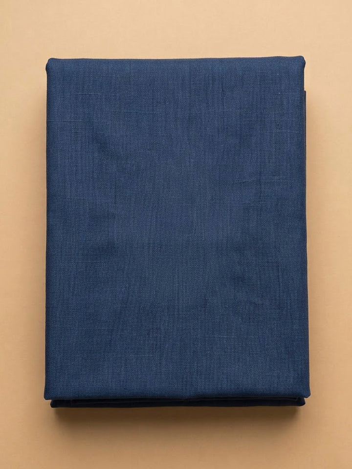 Blue Chanderi Embroidered Unstitched Dress Material