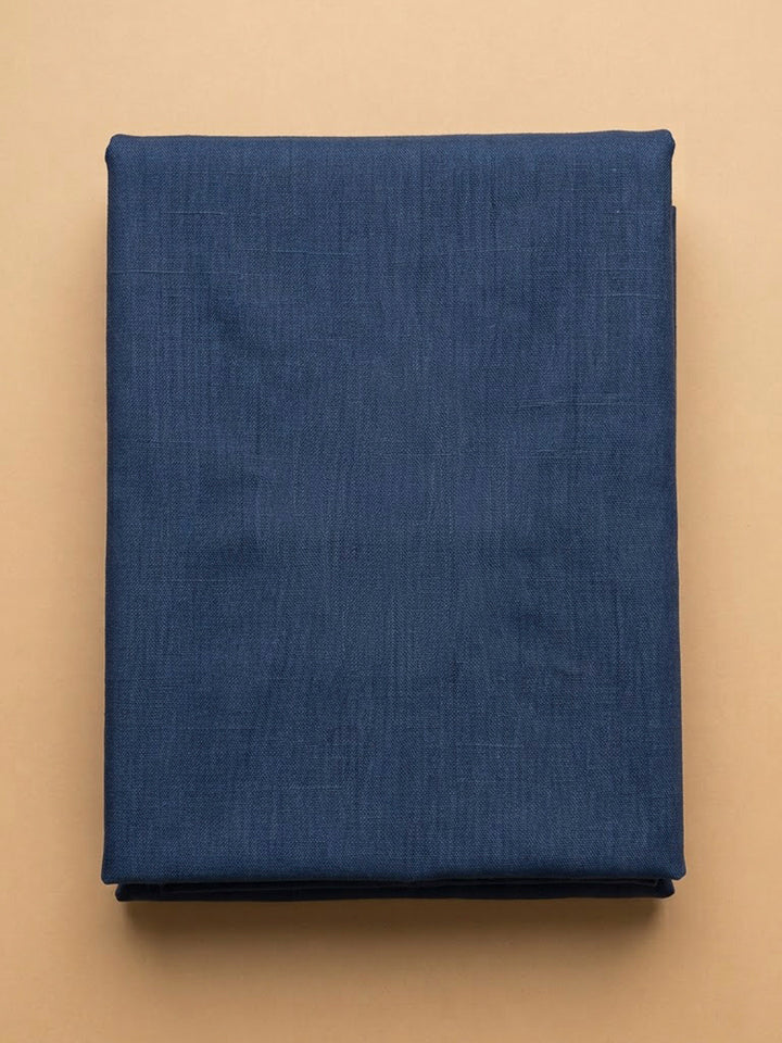 Blue Chanderi Embroidered Unstitched Dress Material