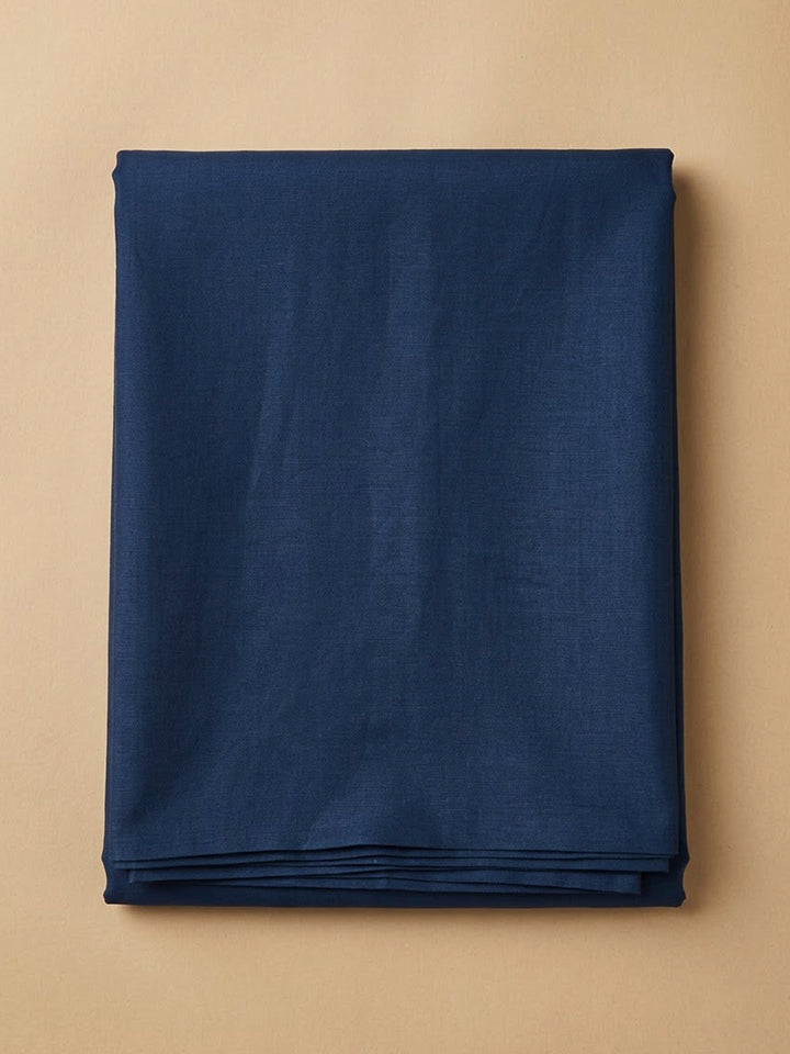 Blue Chanderi Printed Unstitched Dress Material