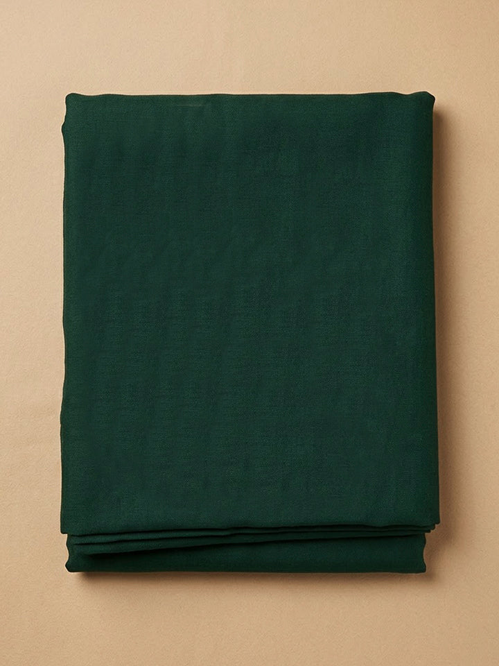 Green Chanderi Printed Unstitched Dress Material