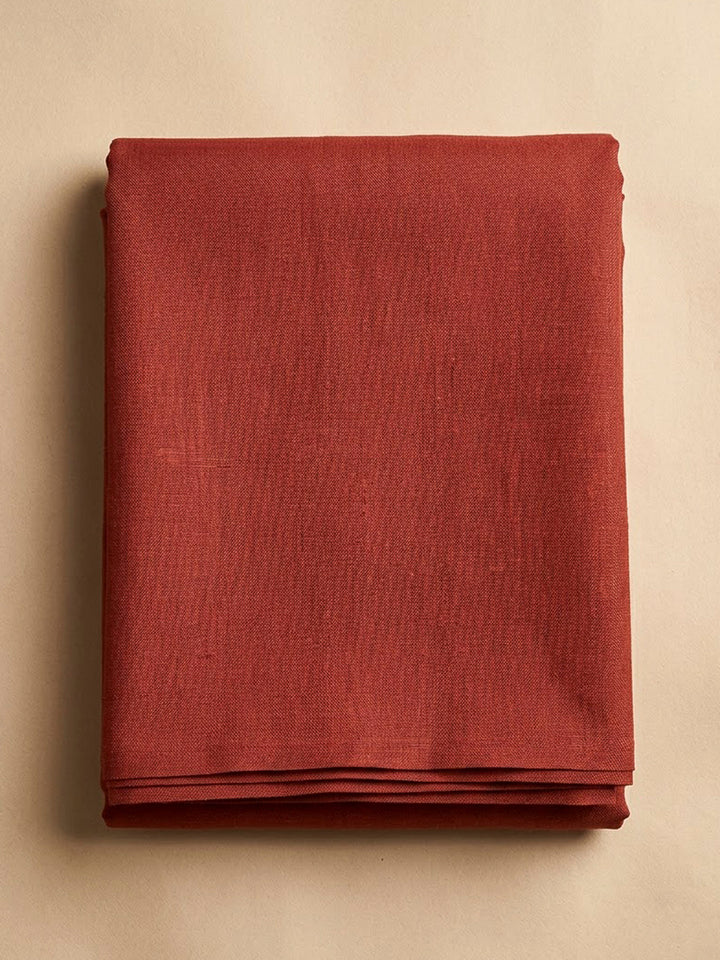 Red Chanderi Printed Unstitched Dress Material