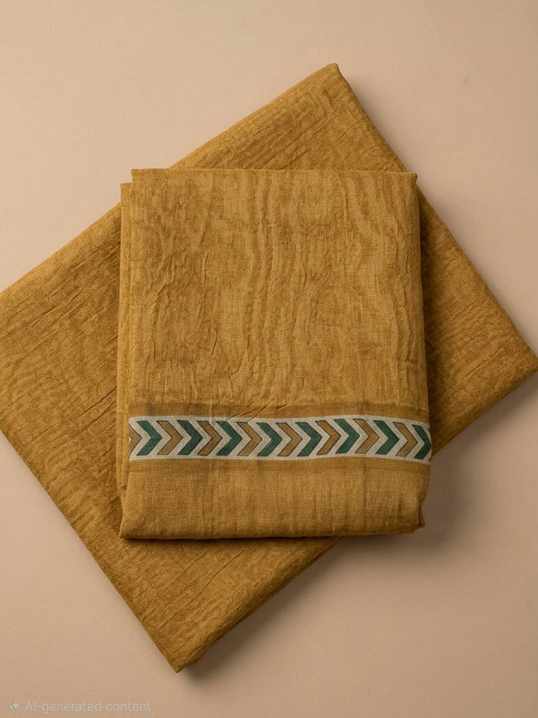 Mehndi Chanderi Printed Unstitched Dress Material