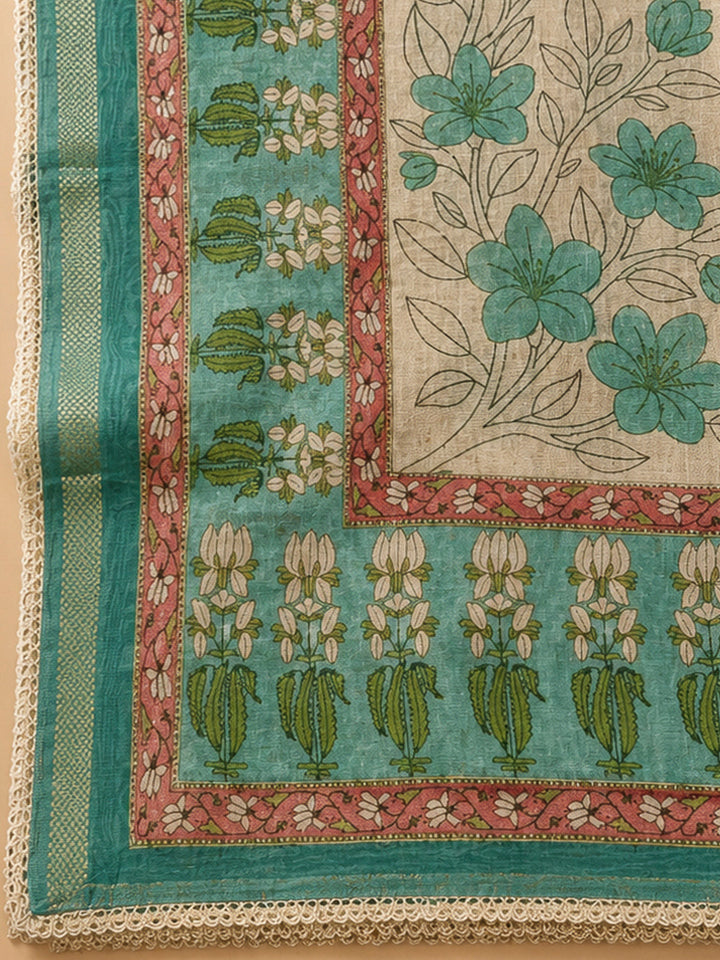 Firozee Chanderi Printed Unstitched Dress Material