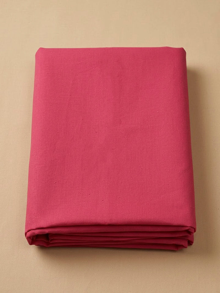 Hot Pink Chanderi Embroidered Unstitched Dress Material