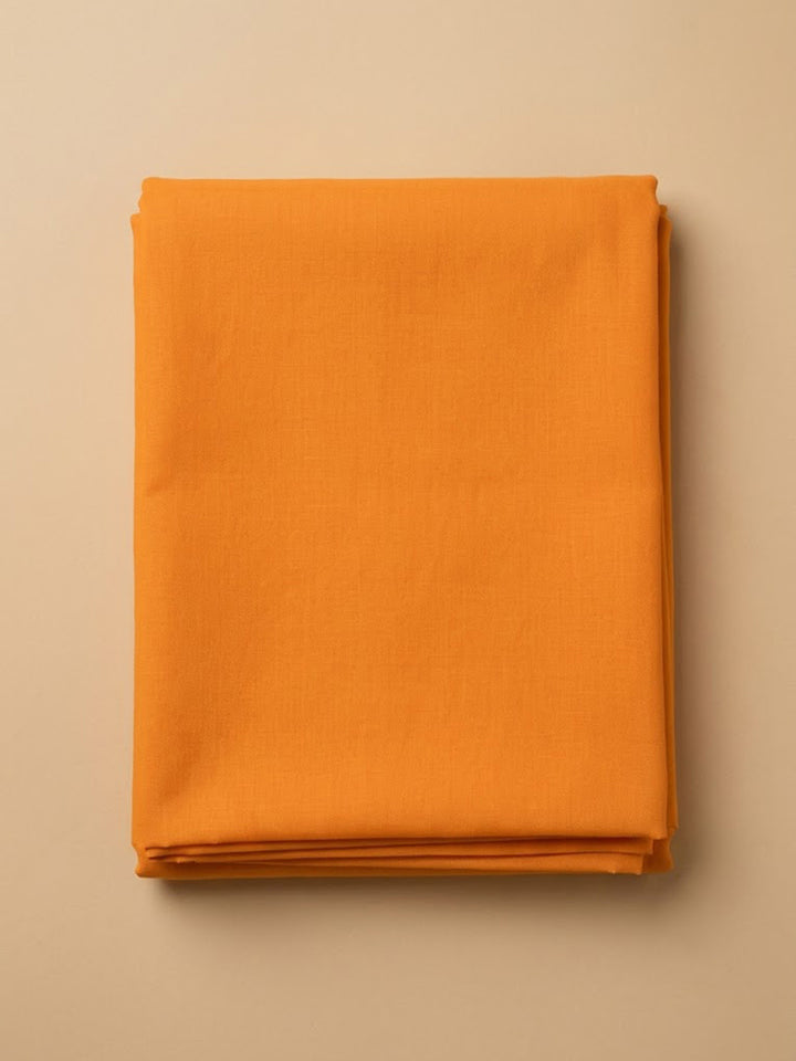 Orange Chanderi Embroidered Unstitched Dress Material