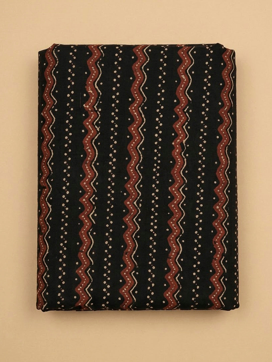 Black Cotton Blend Printed Unstitched Dress Material