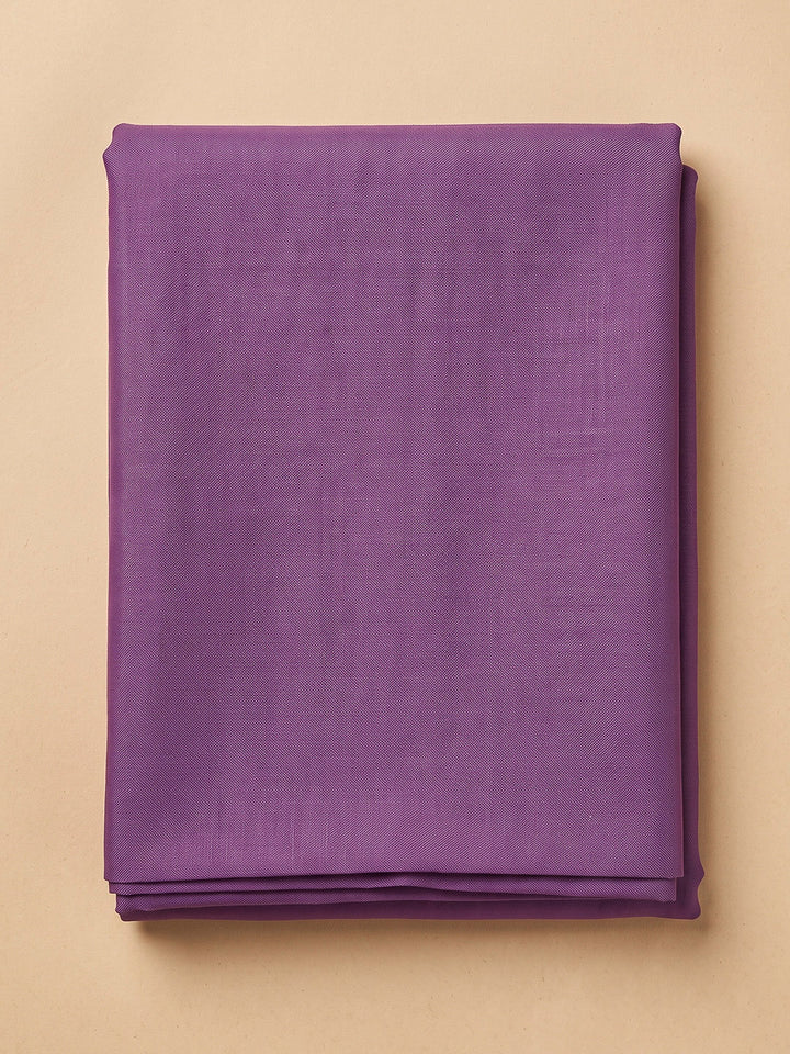 Purple Chanderi Embroidered Unstitched Dress Material