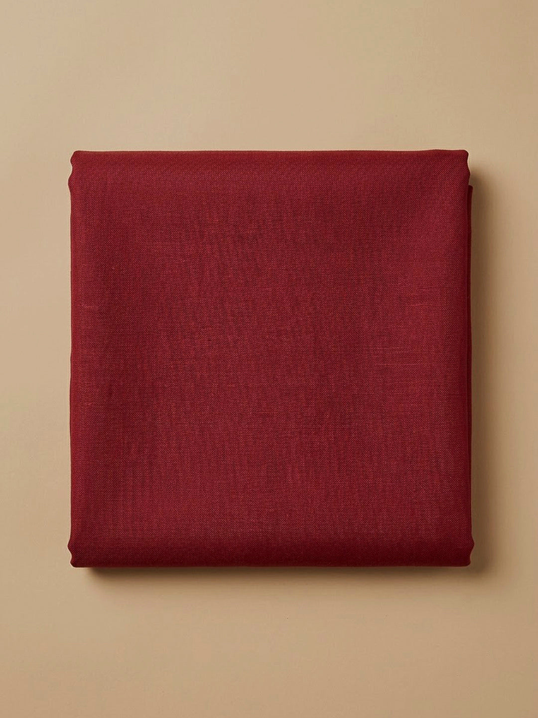 Red Chanderi Embroidered Unstitched Dress Material