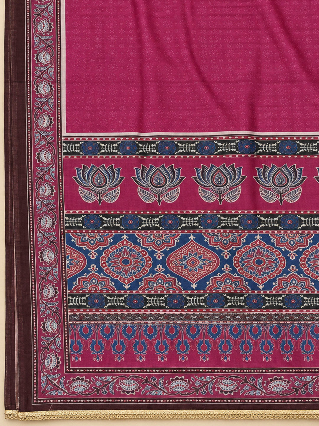 Rani Chanderi Printed Unstitched Dress Material